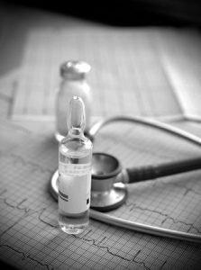 Stethoscope and vials